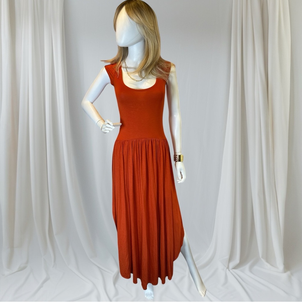 Urban Outfitters Red Sleeveless Scoop Neck Sundress